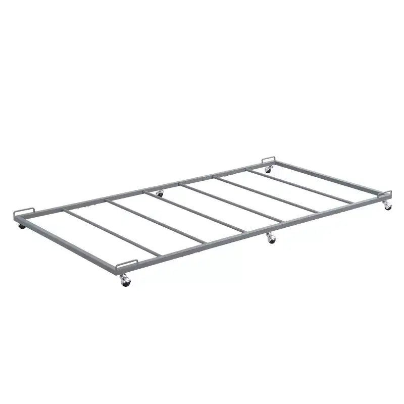 Kings Brand Furniture - Cadre de lit gigogne plateforme en métal double pour lit de repos avec lattes en acier