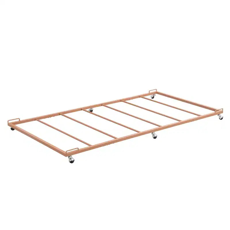 Kings Brand Furniture - Cadre de lit gigogne plateforme en métal double pour lit de repos avec lattes en acier