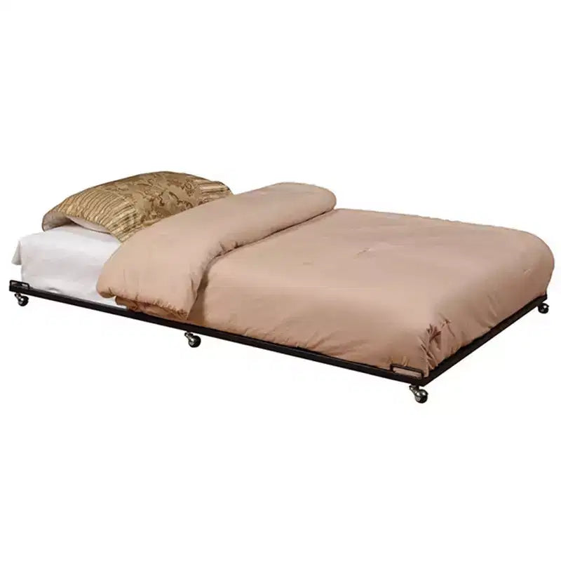 Kings Brand Furniture - Cadre de lit gigogne plateforme en métal double pour lit de repos avec lattes en acier
