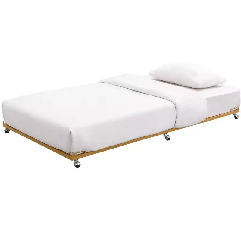 Kings Brand Furniture - Cadre de lit gigogne plateforme en métal double pour lit de repos avec lattes en acier