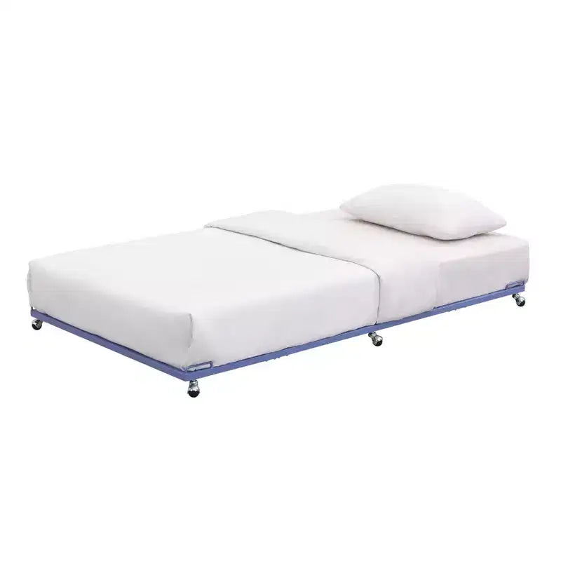 Kings Brand Furniture - Cadre de lit gigogne plateforme en métal double pour lit de repos avec lattes en acier