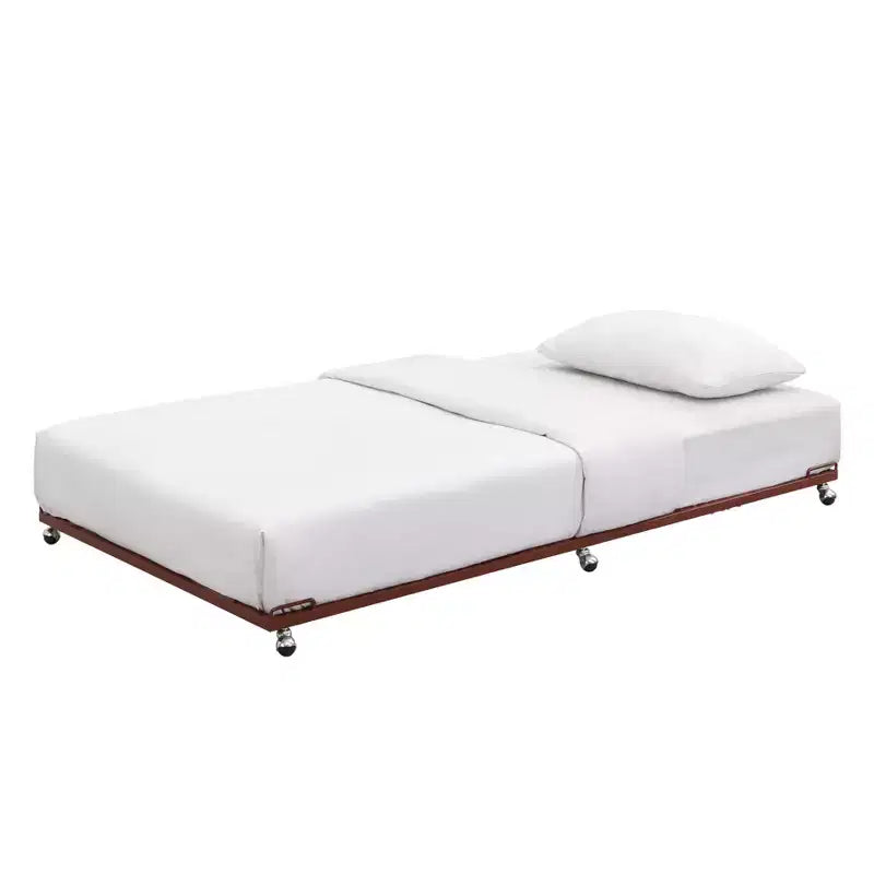 Kings Brand Furniture - Cadre de lit gigogne plateforme en métal double pour lit de repos avec lattes en acier
