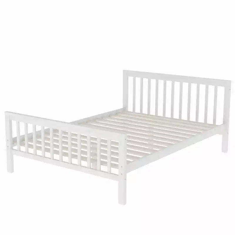 Lit superposé mezzanine moderne en bois, double au-dessus du plein, avec escalier de rangement, 246,9 cm (L) x 199,1 cm (l)