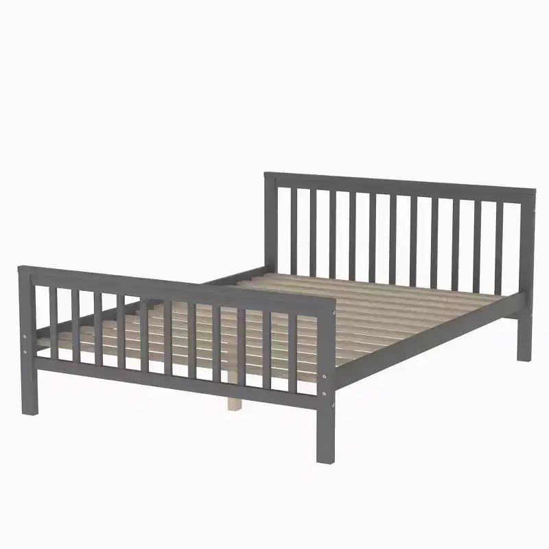 Lit superposé mezzanine moderne en bois, double au-dessus du plein, avec escalier de rangement, 246,9 cm (L) x 199,1 cm (l)
