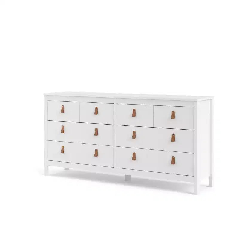 Commode double à 8 tiroirs Madrid, blanche