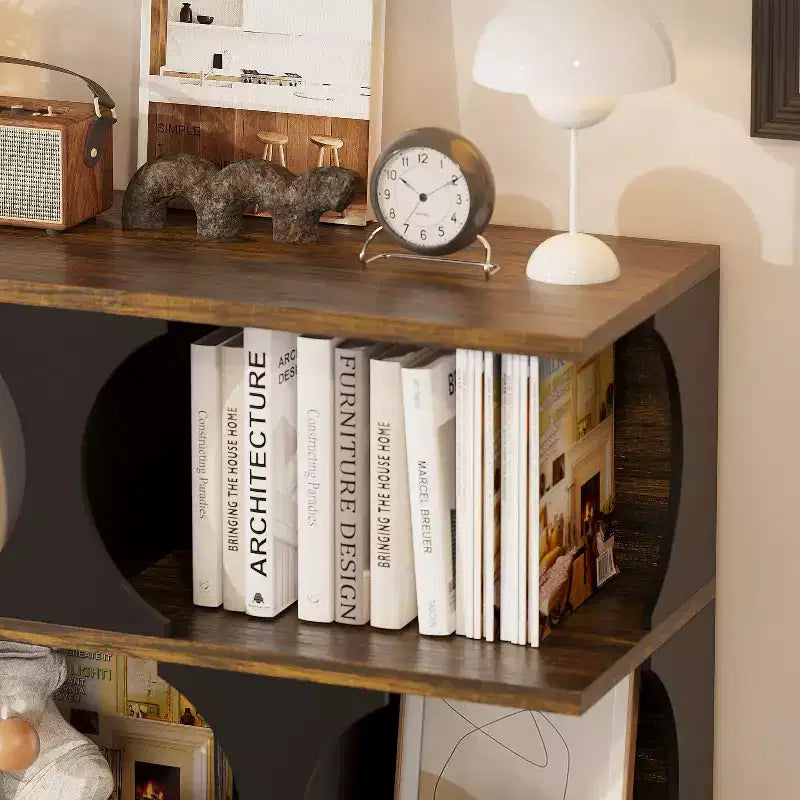 Famapy Étagère de Présentation Style Industriel Moderne avec Design Géométrique et Multiples Niveaux