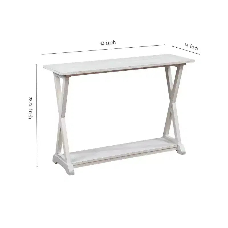 EHemco X-Farmhouse Table Console Table d'appoint avec Étagère de Rangement