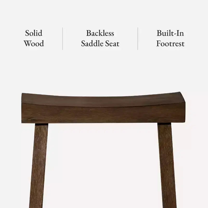 Tabouret de comptoir en bois sans dossier Maven Lane Vincent 27