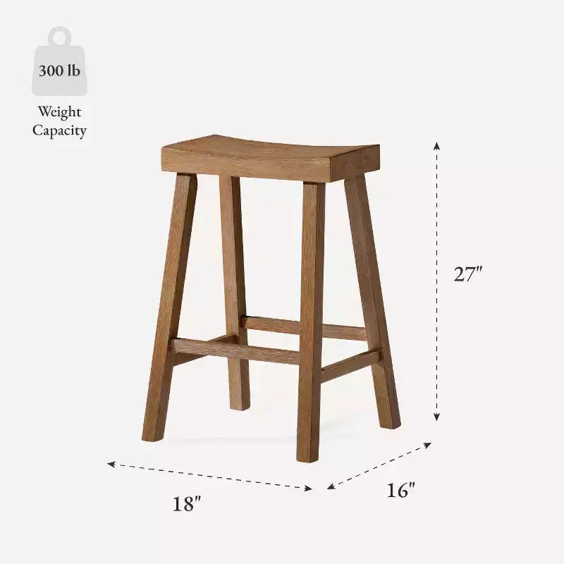 Tabouret de comptoir en bois sans dossier Maven Lane Vincent 27