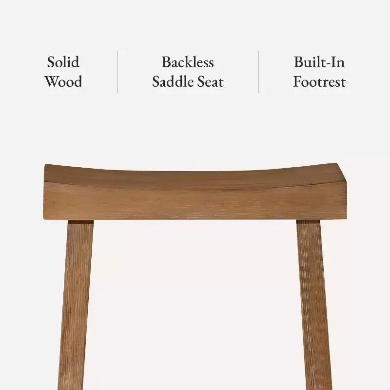 Tabouret de comptoir en bois sans dossier Maven Lane Vincent 27