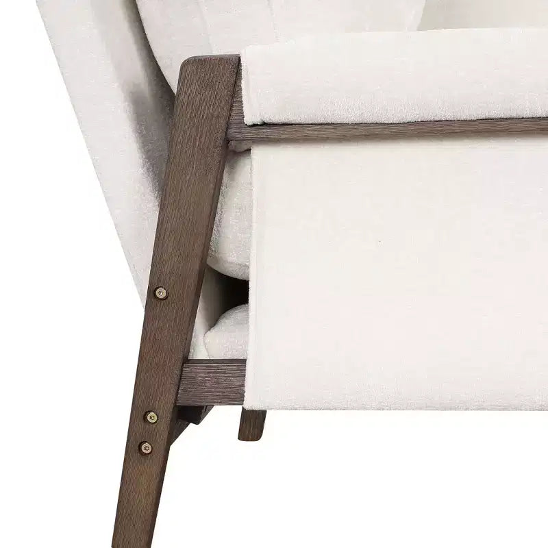 Fauteuil d'appoint moderne en velours, chaise de salon capitonnée, fauteuil élégant de style Mid-Century avec pieds en bois de caoutchouc pour salle de lecture, chambre à coucher