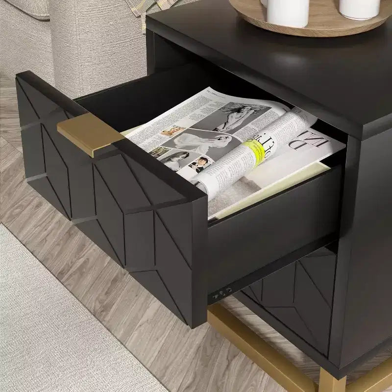 Commode 2/3/4/5/6/7 Tiroirs avec Pieds en Métal, Organiseur de Commode en Bois avec Rangement Large, Commode Moderne pour Chambre, Salon, Couloir