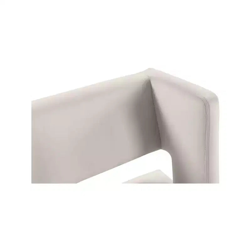 Tabouret de comptoir Caleb en velours crème, lot de 2
