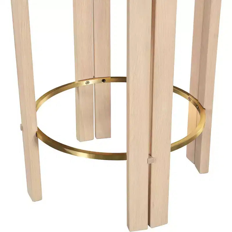 Tabouret de comptoir Harrison en similicuir végan noir