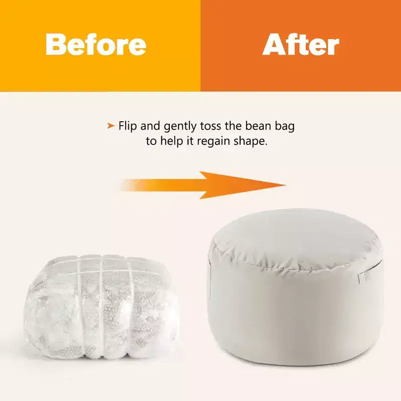 Pouf Géant 4ft avec Rembourrage en Mousse Housse Douce Amovible Confortable pour Adultes Enfants Salon Chambre Dortoir