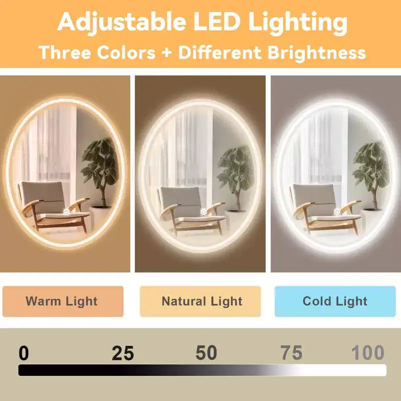 27.5 Ensemble coiffeuse extensible avec miroir LED et tabouret
