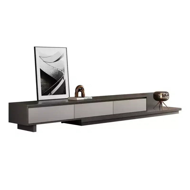 Meuble TV extensible Mid-Century Modern78.7, Largeur maximale de 141.7, Avec 3 tiroirs de rangement