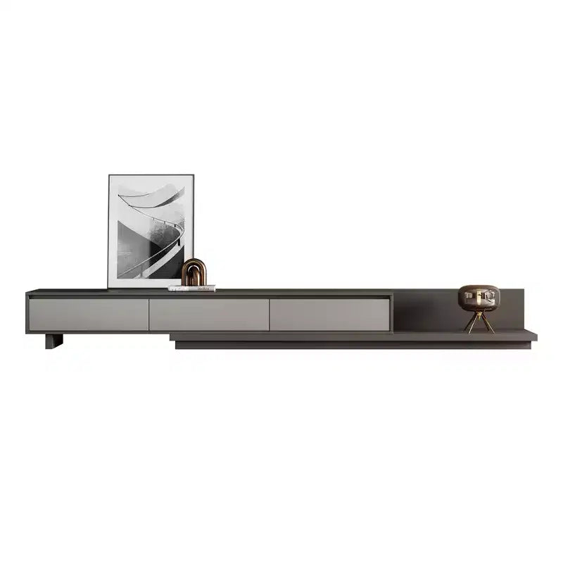 Meuble TV extensible Mid-Century Modern78.7, Largeur maximale de 141.7, Avec 3 tiroirs de rangement