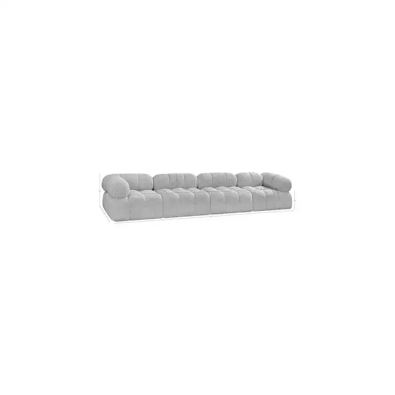 Canapé modulable Ames Grey en tissu bouclé