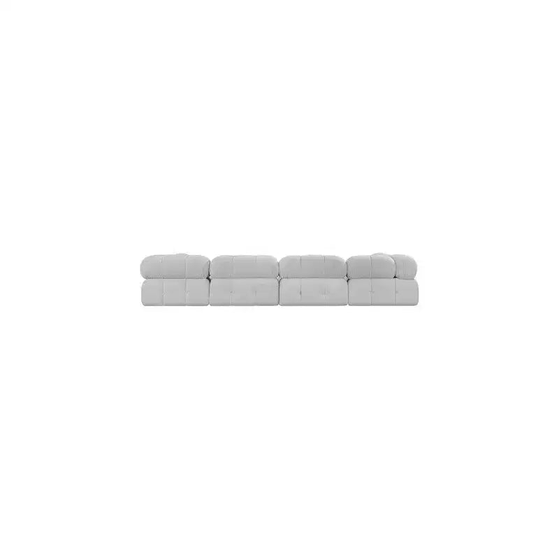 Canapé modulable Ames Grey en tissu bouclé