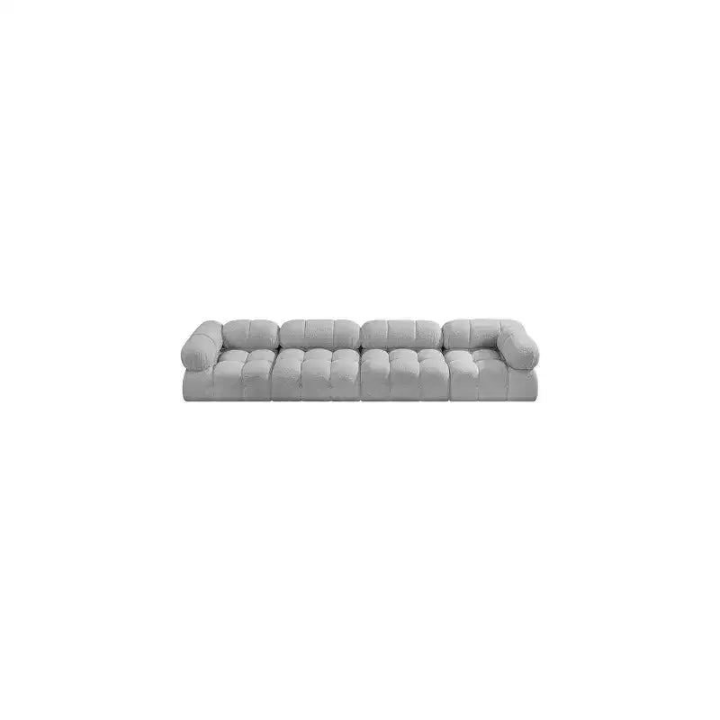 Canapé modulable Ames Grey en tissu bouclé