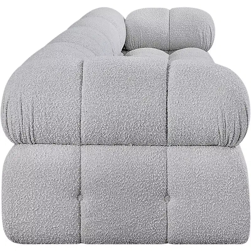 Canapé modulable Ames Grey en tissu bouclé