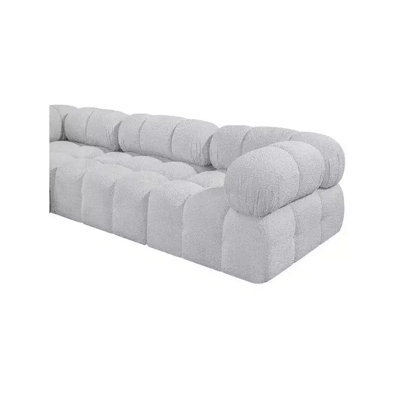 Canapé modulable Ames Grey en tissu bouclé