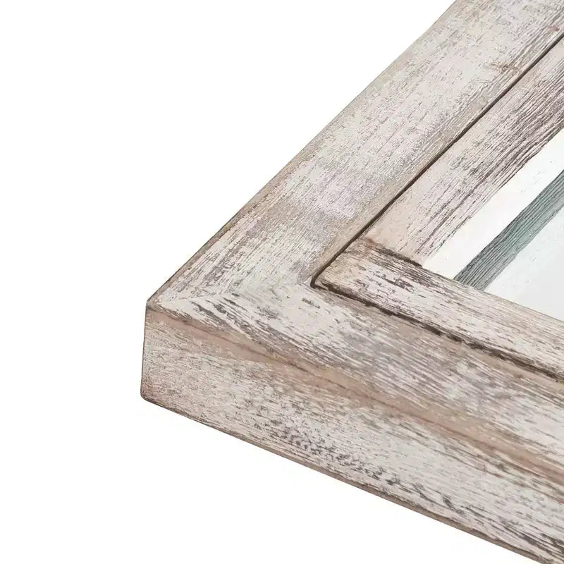 Miroir en pied Cadre en bois massif grille Angle droit Arc 71x31x1po Ouvrable Sans support