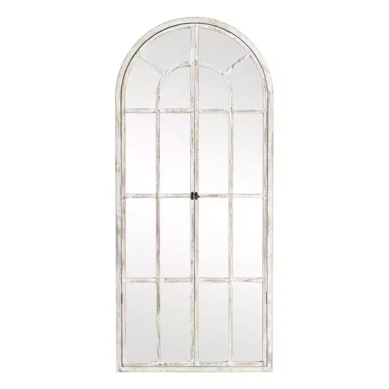 Miroir en pied Cadre en bois massif grille Angle droit Arc 71x31x1po Ouvrable Sans support