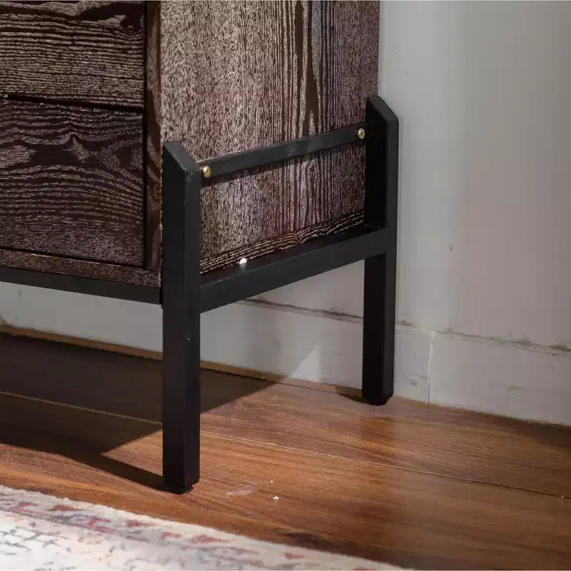 Brynn Armoire de rangement à motif géométrique, style moderne Mid-Century