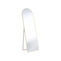 HomeRoots 63 Gold Metal Arch Freestanding and Wall Mount Framed Full Length Mirror