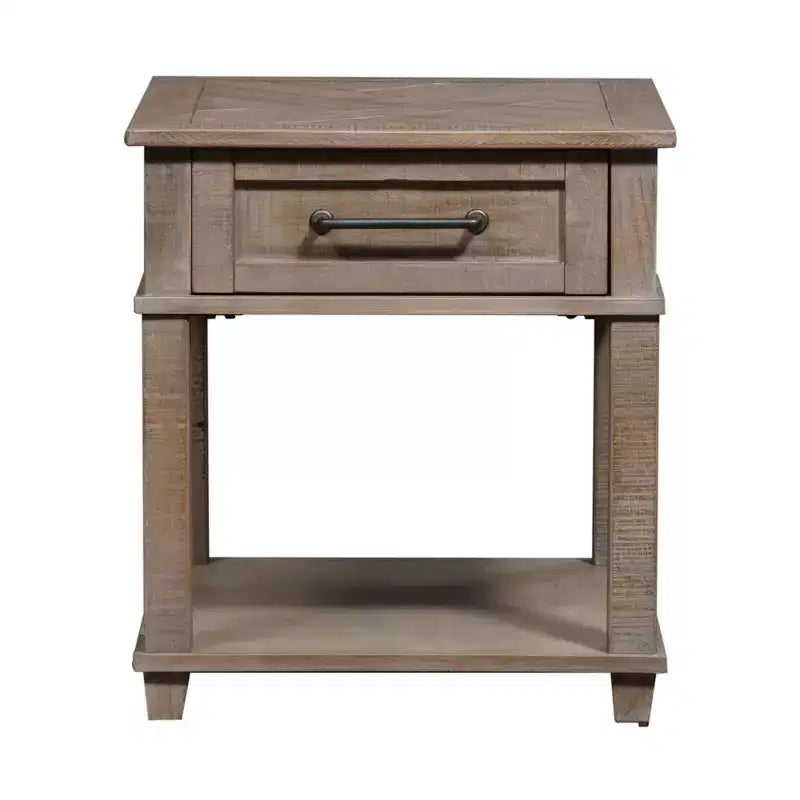 Liberty Furniture, Table d'appoint rectangulaire Parkland Falls taupe vieilli