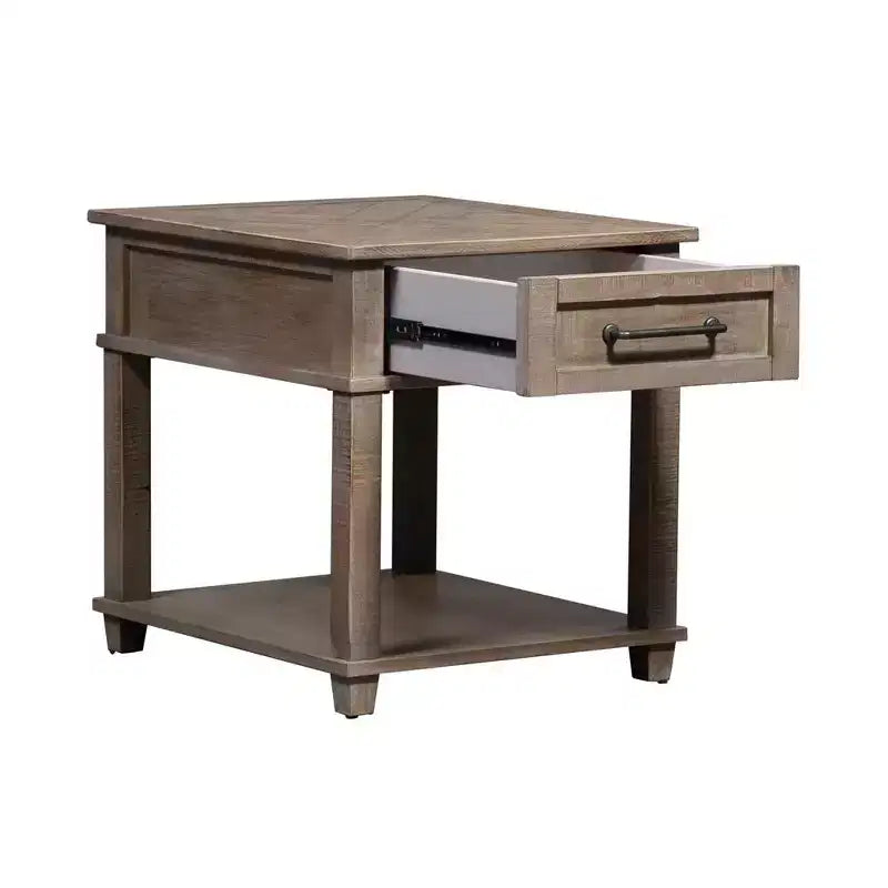 Liberty Furniture, Table d'appoint rectangulaire Parkland Falls taupe vieilli