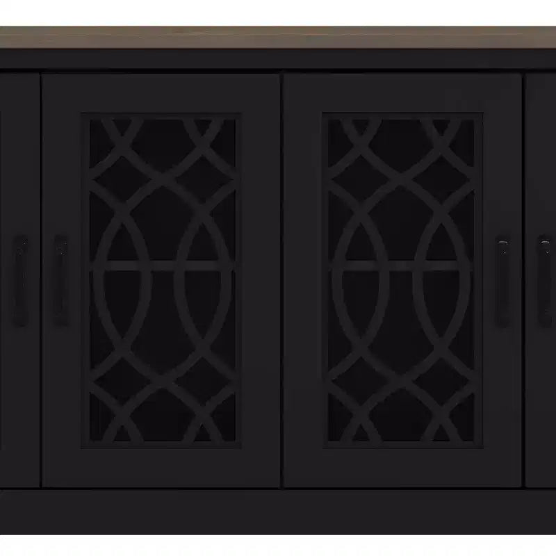 Meuble TV avec rangement et motif découpé décoratif 59,6 L 15,7 P 29,3 H