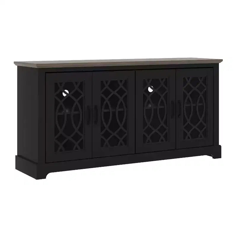 Meuble TV avec rangement et motif découpé décoratif 59,6 L 15,7 P 29,3 H
