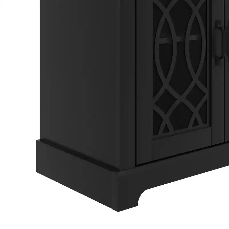 Meuble TV avec rangement et motif découpé décoratif 59,6 L 15,7 P 29,3 H