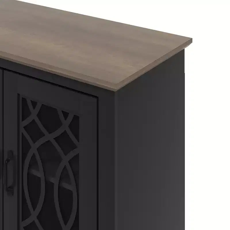 Meuble TV avec rangement et motif découpé décoratif 59,6 L 15,7 P 29,3 H