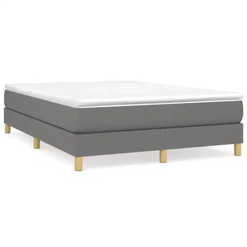 Cadre de lit gris foncé polyester Queen rectangulaire moderne