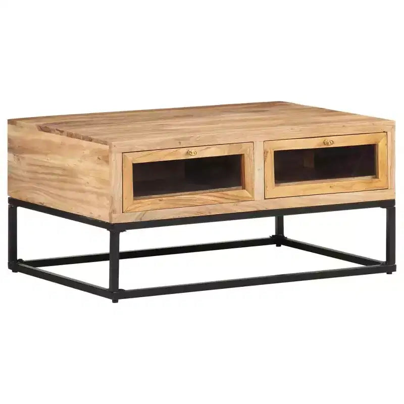 Table basse 89,9 x 60 x 40 cm en bois d'acacia massif