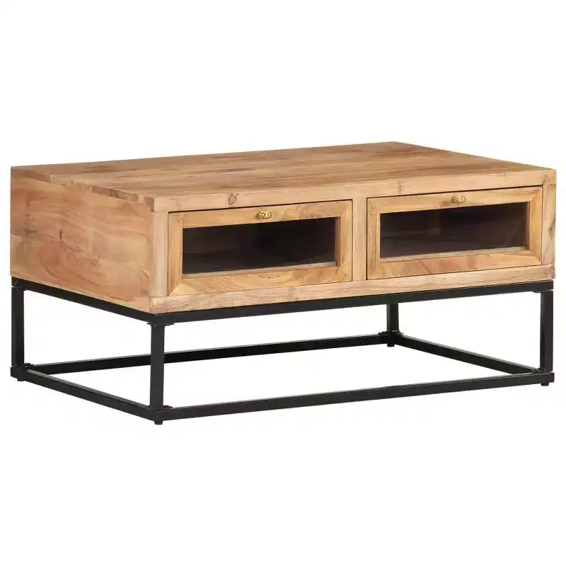 Table basse 89,9 x 60 x 40 cm en bois d'acacia massif