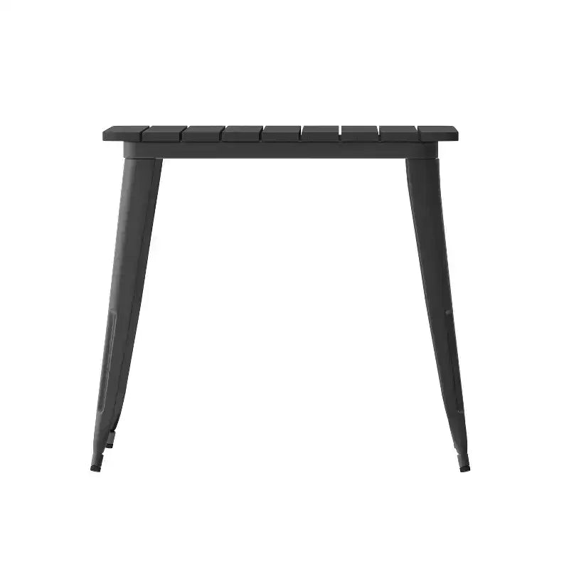 Table à manger Flash Furniture Declan de qualité commerciale, pour l'intérieur/extérieur, plateau carré de 31,5 po en polyrésine toutes saisons avec base en acier