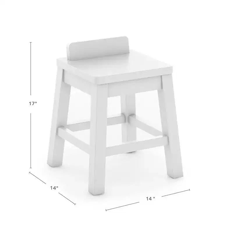 Ensemble de 2 tabourets artisanaux pour enfants : chaises en bois anti-bascule pour table d'activités pour enfants | Tabourets pour table de jeu pour tout-petits