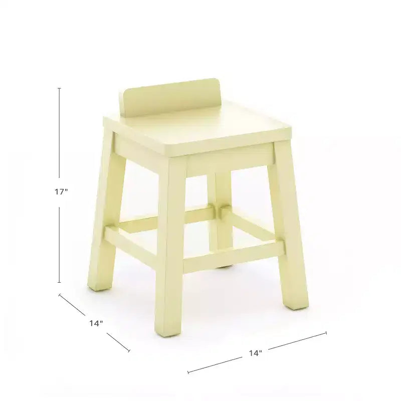 Ensemble de 2 tabourets artisanaux pour enfants : chaises en bois anti-bascule pour table d'activités pour enfants | Tabourets pour table de jeu pour tout-petits