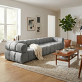 Canapé modulable Ames Grey en tissu bouclé